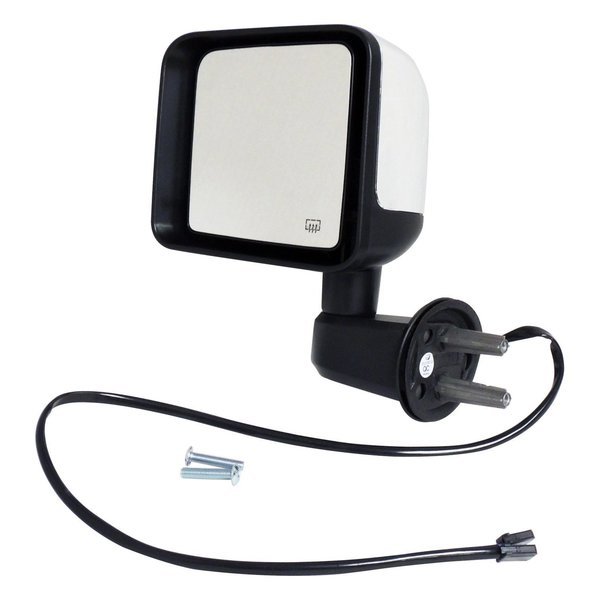 Left Side Power, Heated, Mirror For 2015-2018 Jeep Jk Wrangler, Chrome, Crown Automotive, Mfr#: 68249845AC